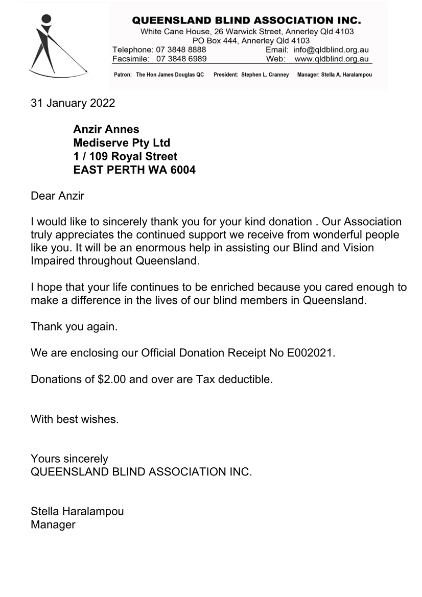 Queensland Blind Association Inc.